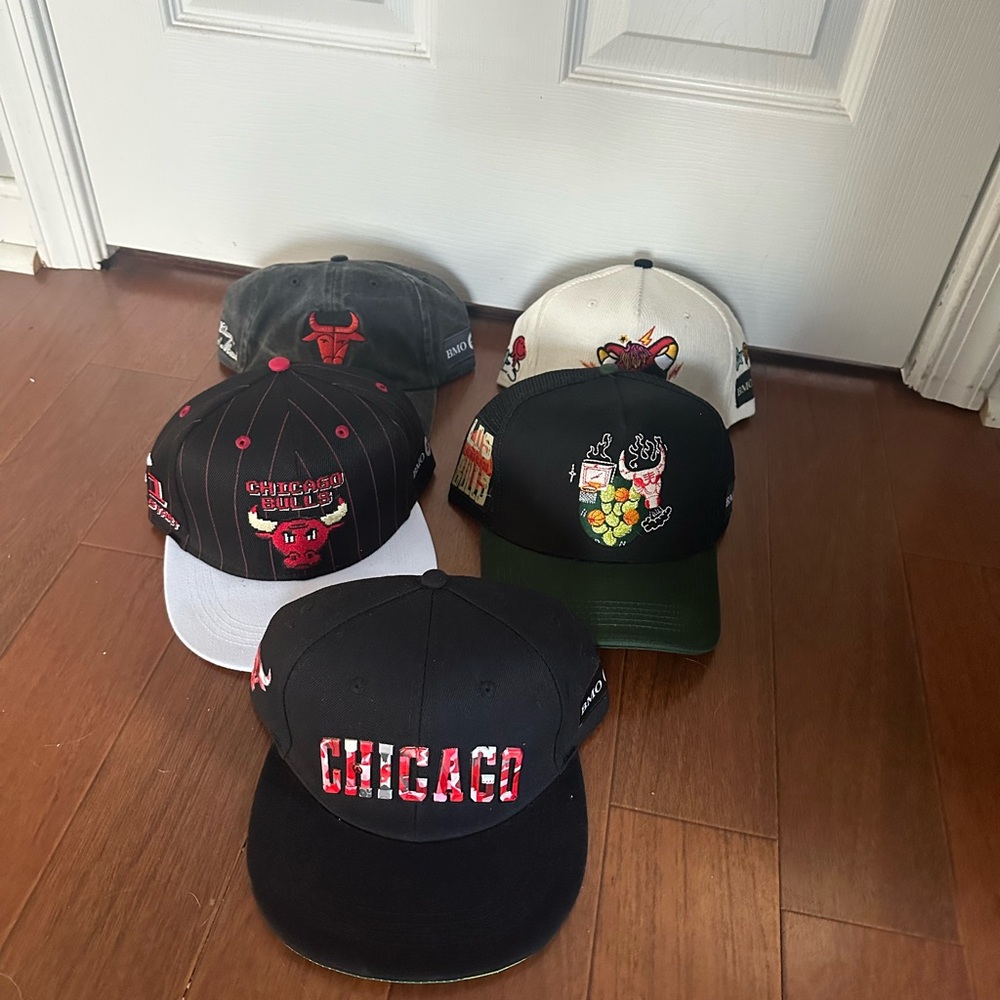 BMO Chicago Bulls Hat/Cap Snapback Lot NEW